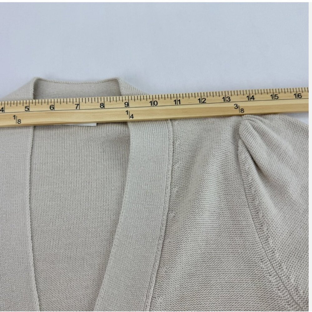 The Reset R Label The Babe Cardigan Sweater Crop V-Neck Minimalist Classic - Picture 14 of 16